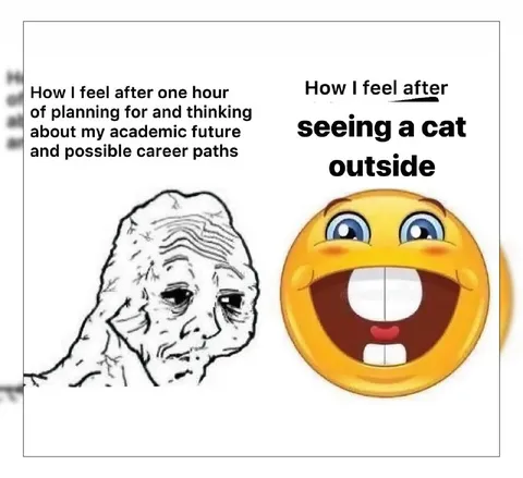 Planning Future Versus Seeing a Cat