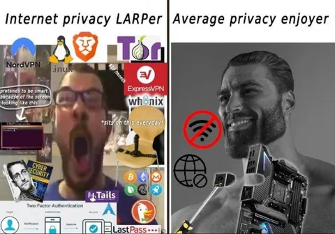 Internet Privacy LARPer vs Enjoyer