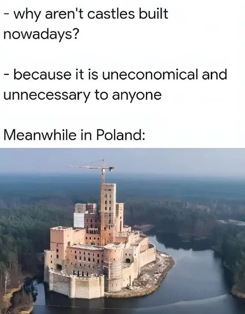 Castle Under Construction in Poland