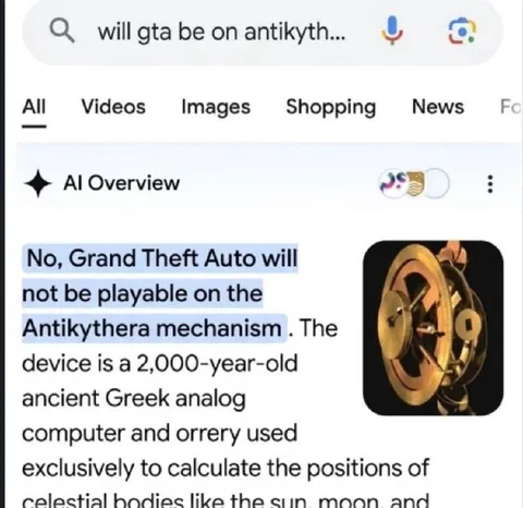 GTA on the Antikythera Mechanism