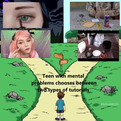 Teen Chooses Between Two Tutorials