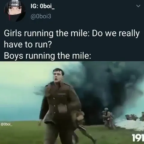 Boys Running the Mile