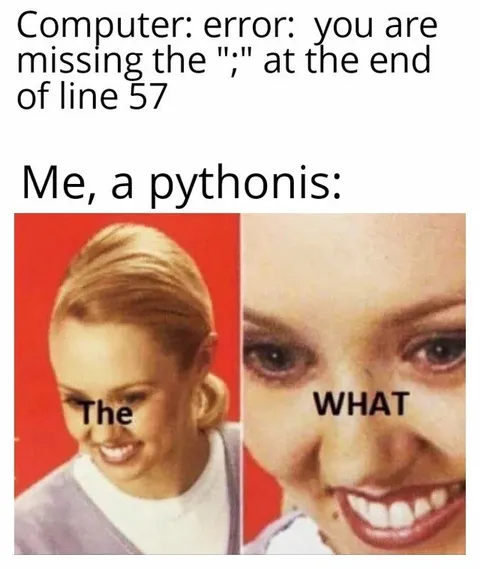 Pythonist Missing Comma