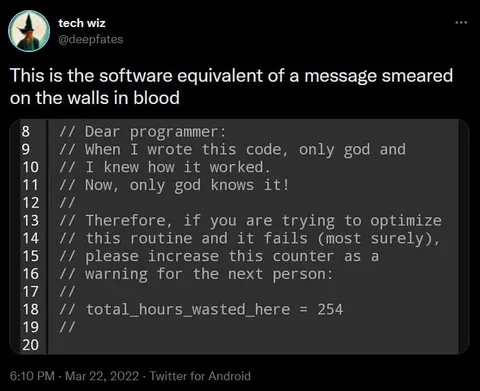 Software Written in Blood