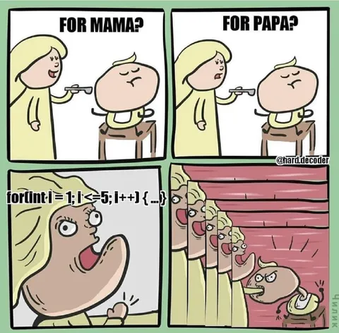 For Mama, For Papa, For Loop