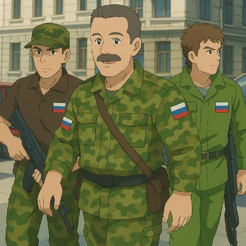 Русские солдаты в аниме-стиле