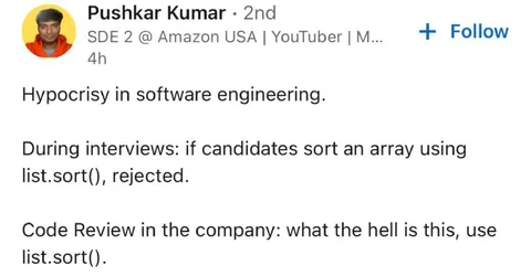 Software Engineering Hypocrisy