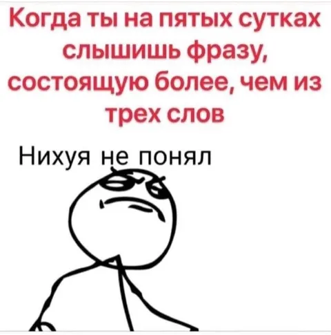 Нихуя не понял после пяти суток