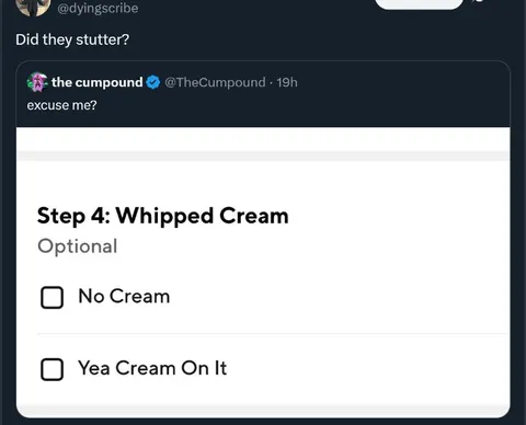 No Cream or Cream On It