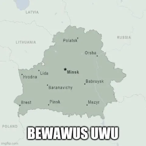 Bewawus UwU Belarus Map