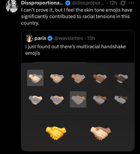 Multiracial Handshake Emojis