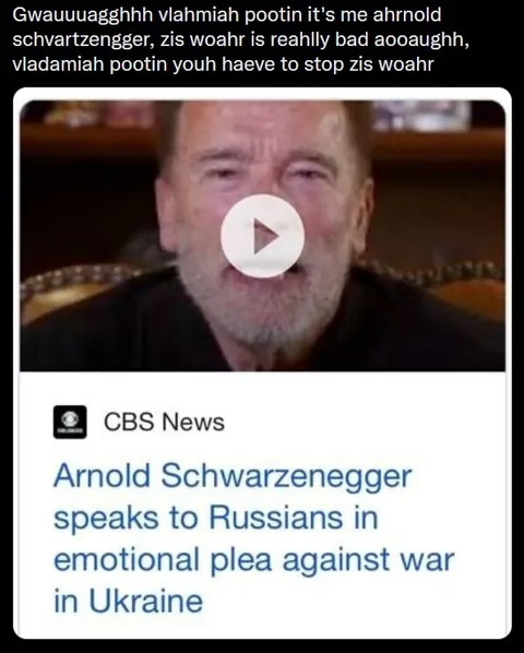 Arnold's Plea to Putin