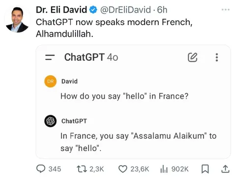ChatGPT speaks modern French