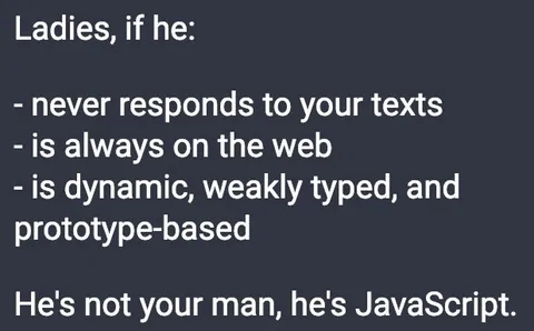 He's JavaScript, Not Your Man