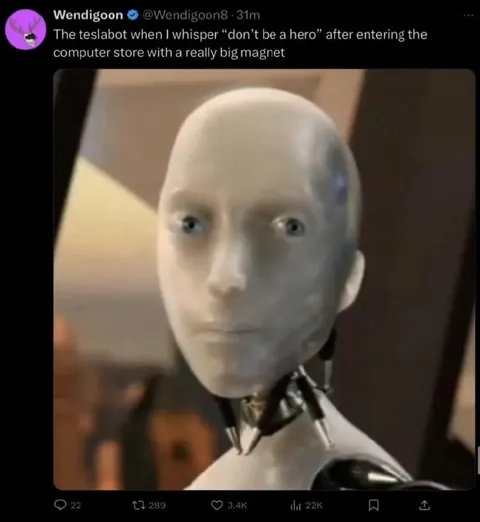 Tesla Bot Meets a Giant Magnet