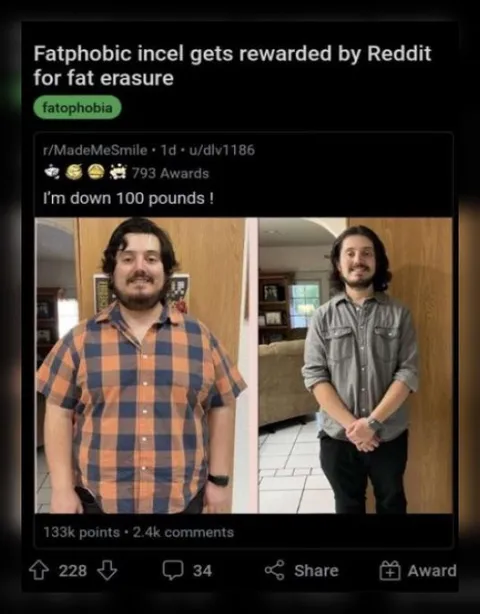 Reddit Rewards Fat Erasure