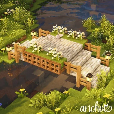 Красивый мост в Minecraft