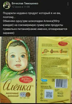 Шоколад, который я не ем