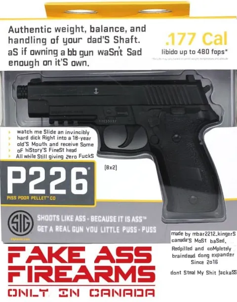 Fake P226 Pellet Gun Packaging