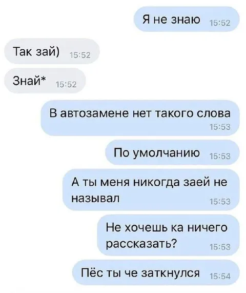 Автозамена назвала зайкой