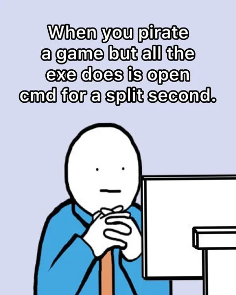 Pirated Game Opens CMD