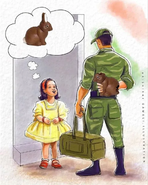 Солдат возвращает кролика
