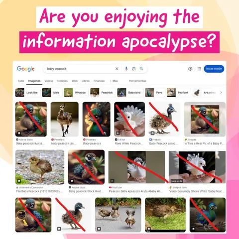 Information Apocalypse Baby Peacock