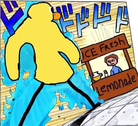 Menacing Lemonade Stand Customer