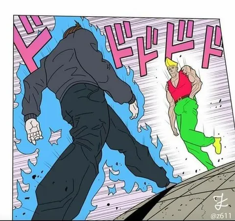 壁を突き破る謎の男