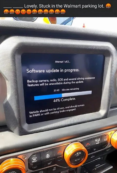 Stuck During a Car Software Update