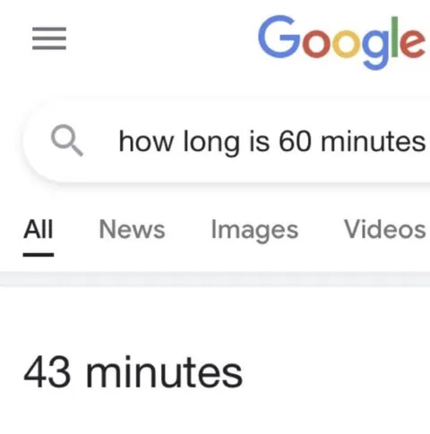 Google Says 43 Minutes