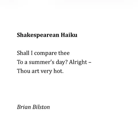 Shakespearean Haiku About Summer