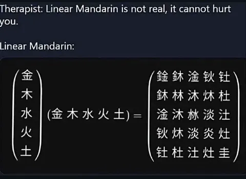 Linear Mandarin Matrix Joke