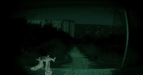 Странная фигура на ночной камере