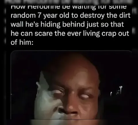 Herobrine Waiting Behind Dirt Wall
