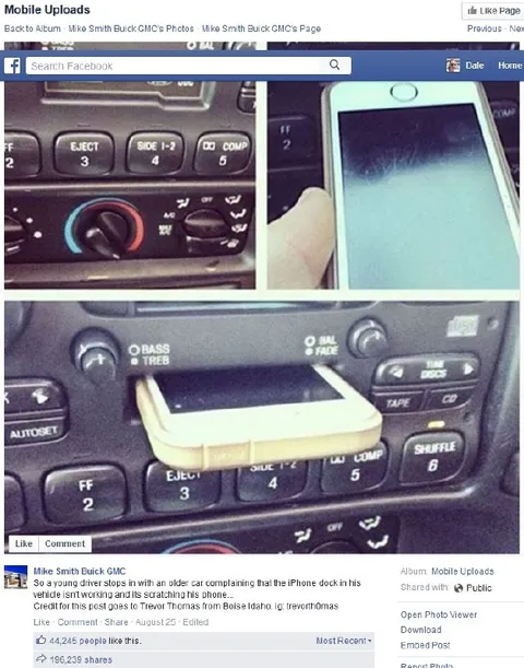 iPhone Dock in an Old Car