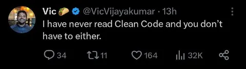 Never Read Clean Code