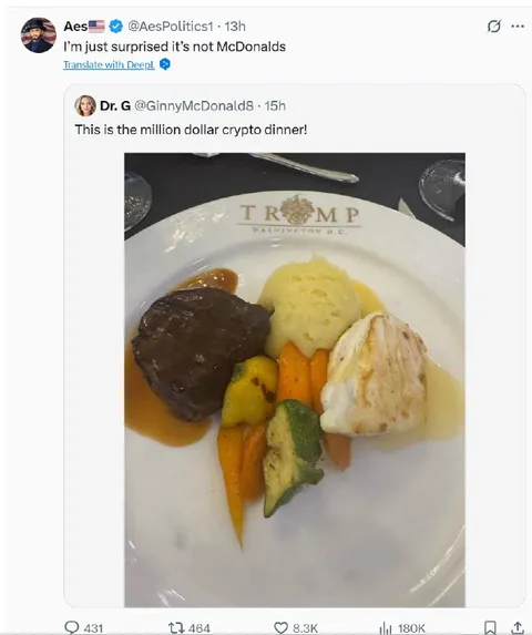 Million Dollar Crypto Dinner