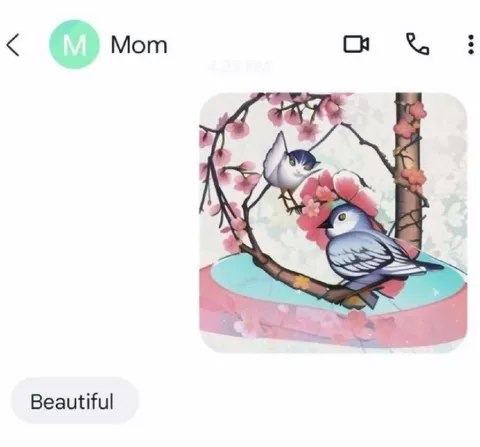 Mom Sends a Beautiful Bird Picture