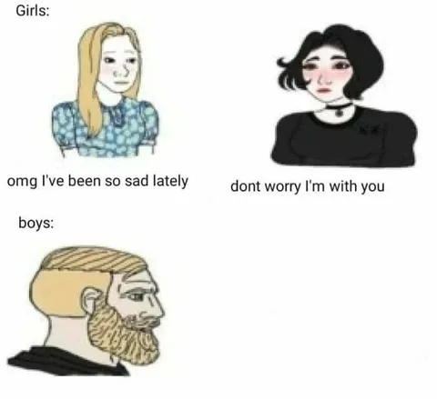 Girls Comforting Boys Meme