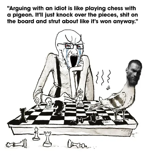 Arguing with an Idiot Chess Pigeon