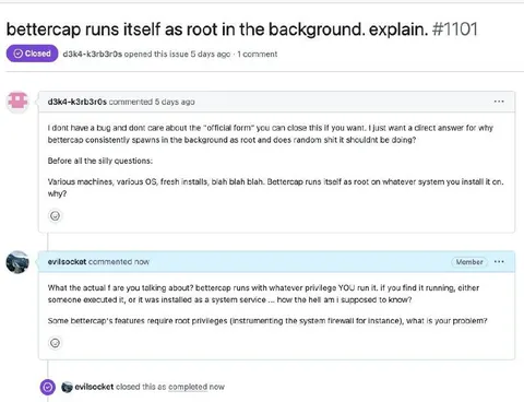 Bettercap Runs as Root