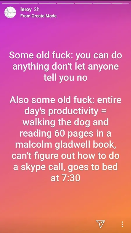 Old Fuck Productivity Advice