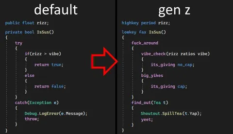 Default Code vs Gen Z Code