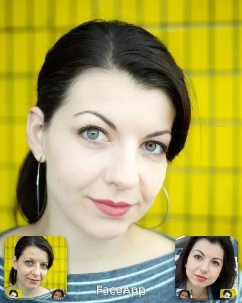Женщина после FaceApp