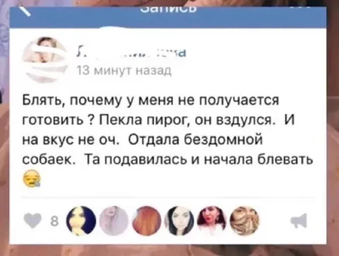Пирог, от которого блевала собака