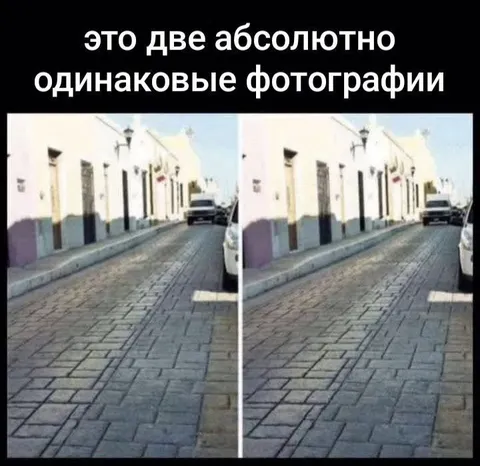 Две абсолютно одинаковые фотографии