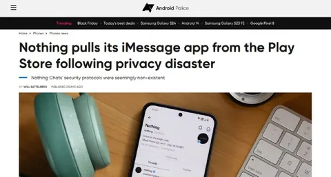 Nothing iMessage Privacy Disaster