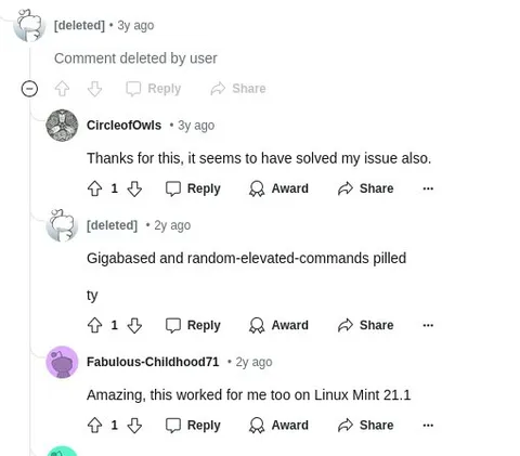 Random Elevated Commands Fix Linux