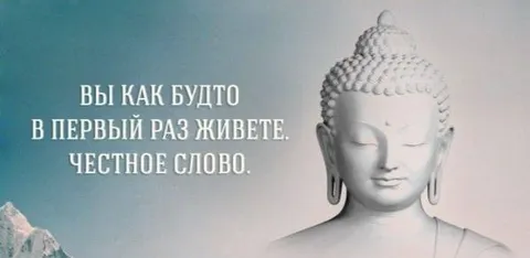Вы как будто в первый раз живете